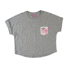 Charger l'image dans la galerie, T-Shirt Poche Femme - La Panthère Rose / Gris Chiné - Coton Bio / Taille S