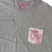 Charger l'image dans la galerie, T-Shirt Poche Femme - La Panthère Rose / Gris Chiné - Coton Bio / Taille S