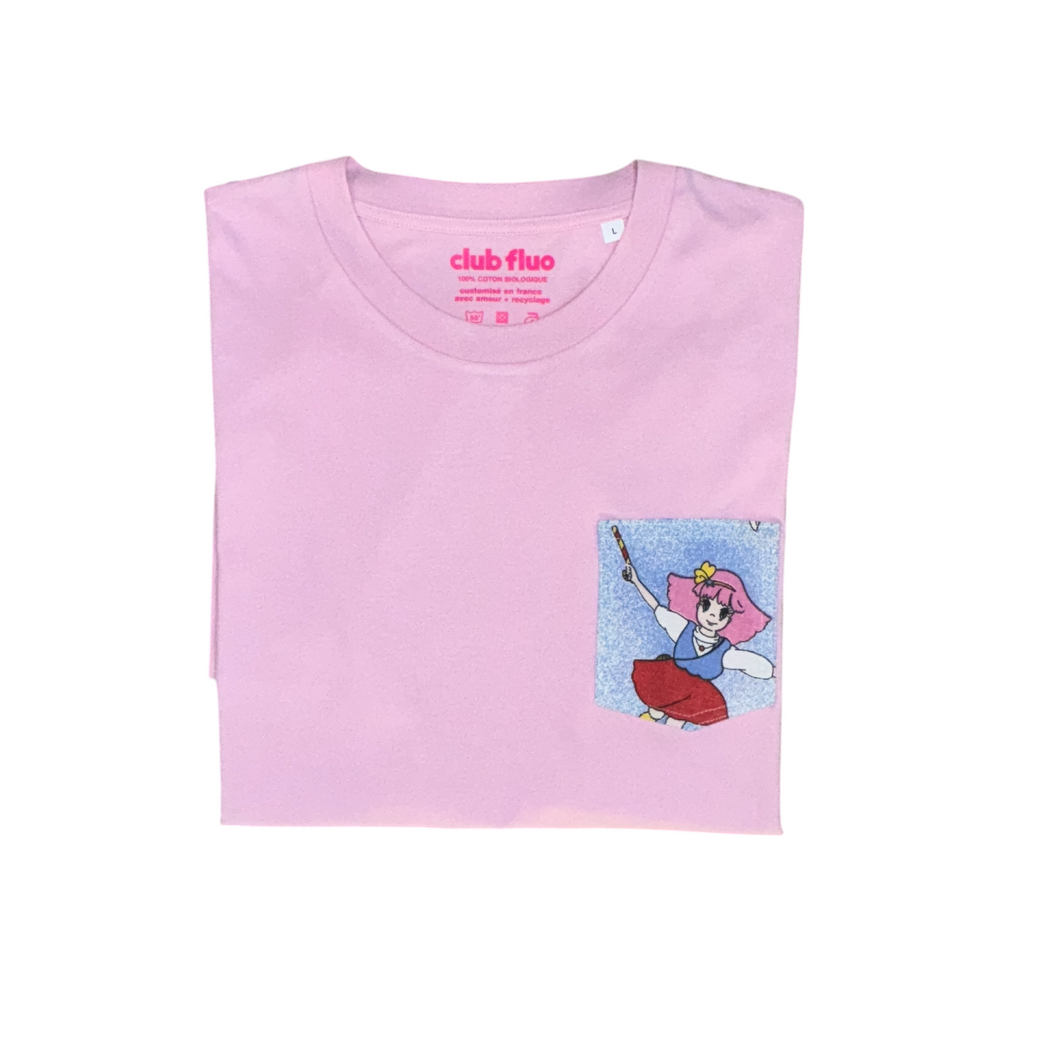 T-Shirt Poche - Gigi / Rose - Coton Bio / Taille L