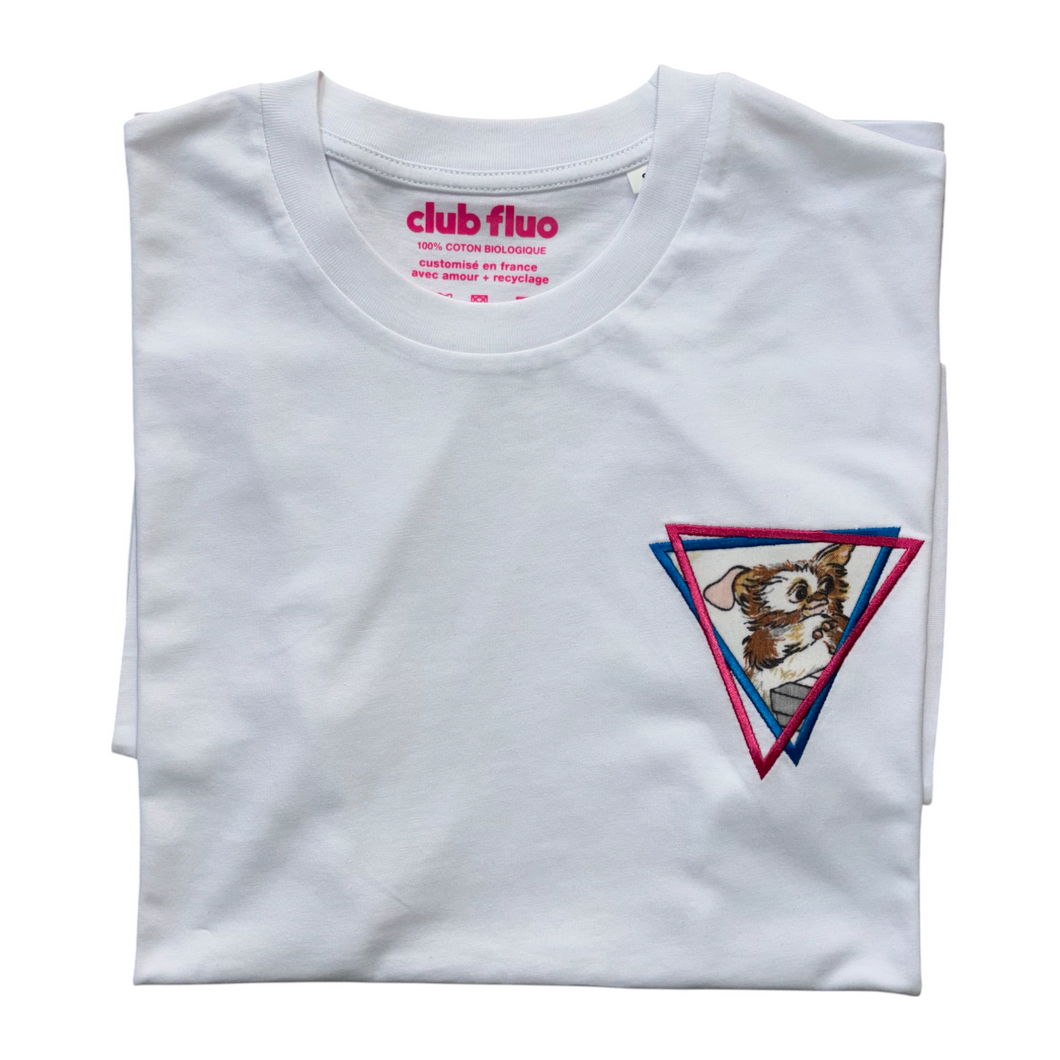 T-Shirt Retrowave - Gizmo / Blanc - Coton Bio / Taille S