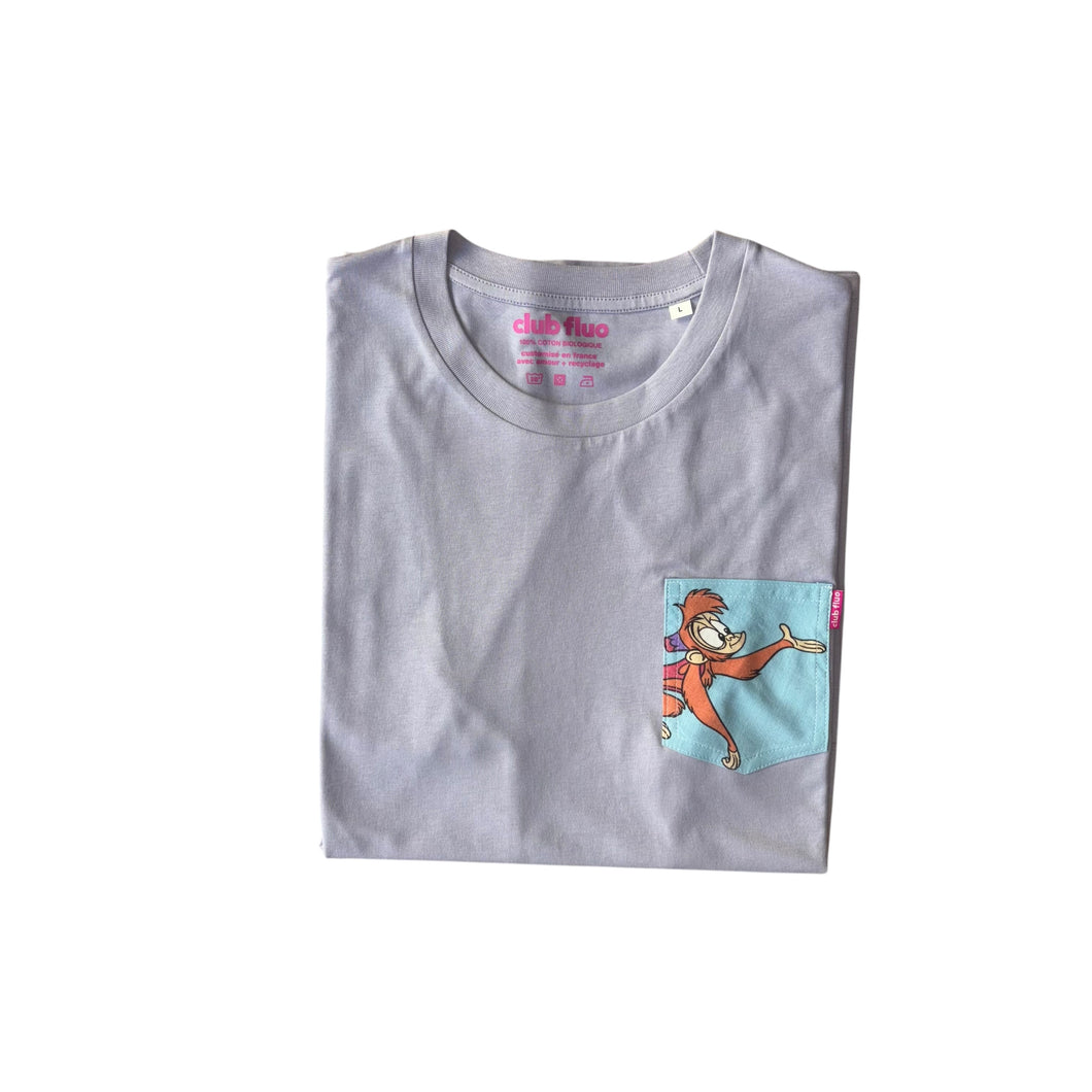 T-Shirt Poche - Apu / Lavande / Taille L / Coton Bio