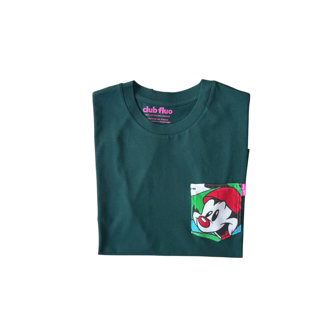 T-Shirt Poche - Les Animaniacs / Vert / Taille S / Coton Bio