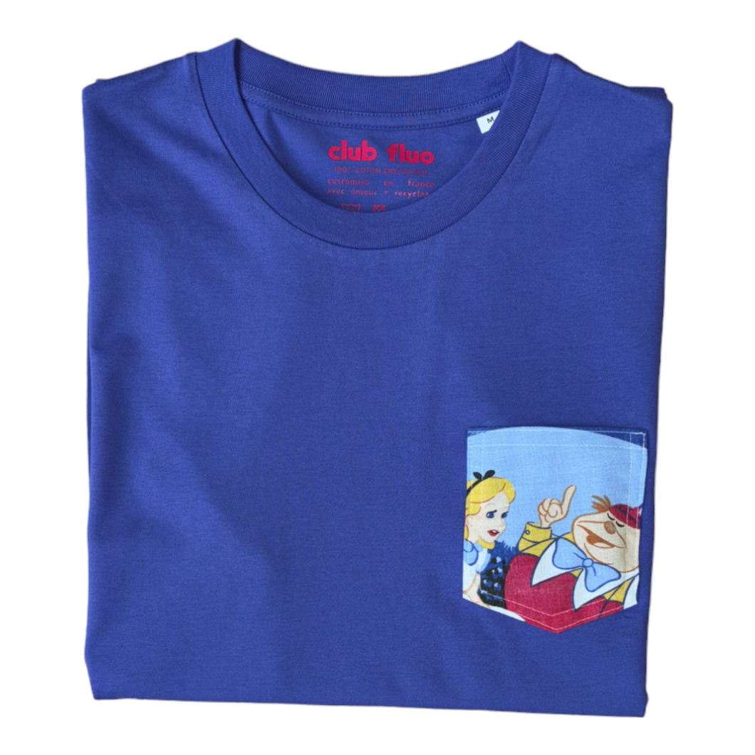 T-Shirt Poche - Alice / Violet - Coton Bio / Taille M