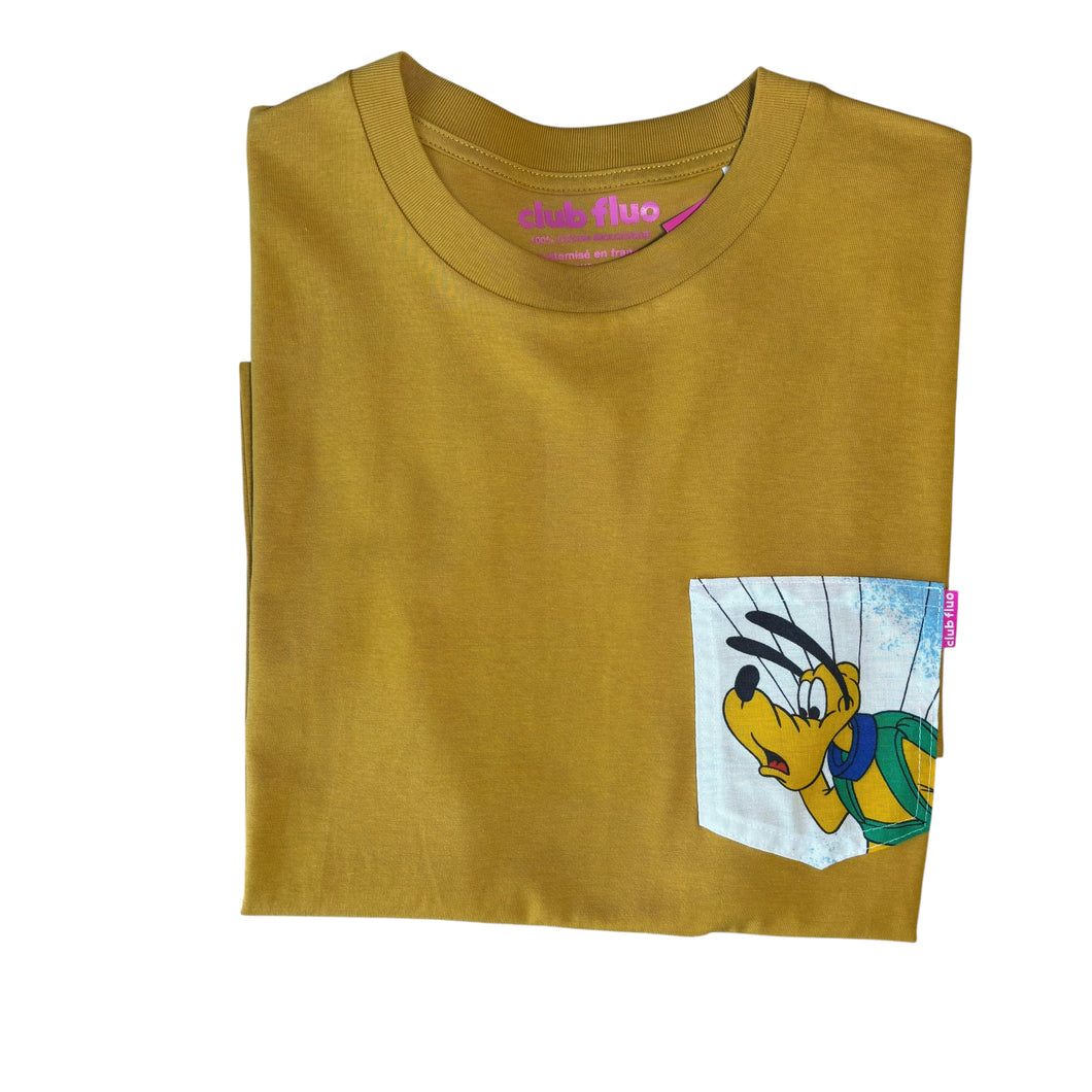 T-Shirt Poche - Pluto / Ochre / Taille S / Coton Bio
