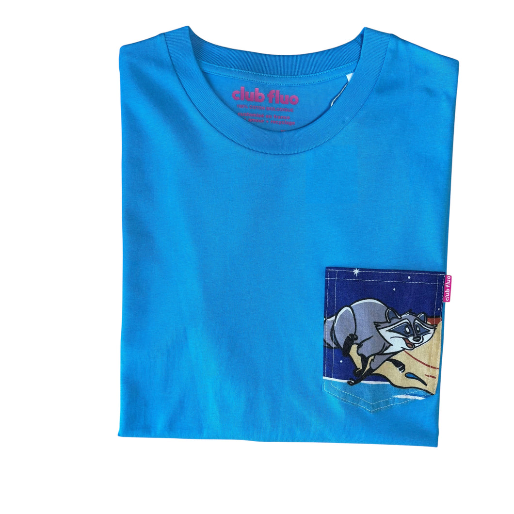 T-Shirt Poche - Meeko / Bleu / Taille S / Coton Bio