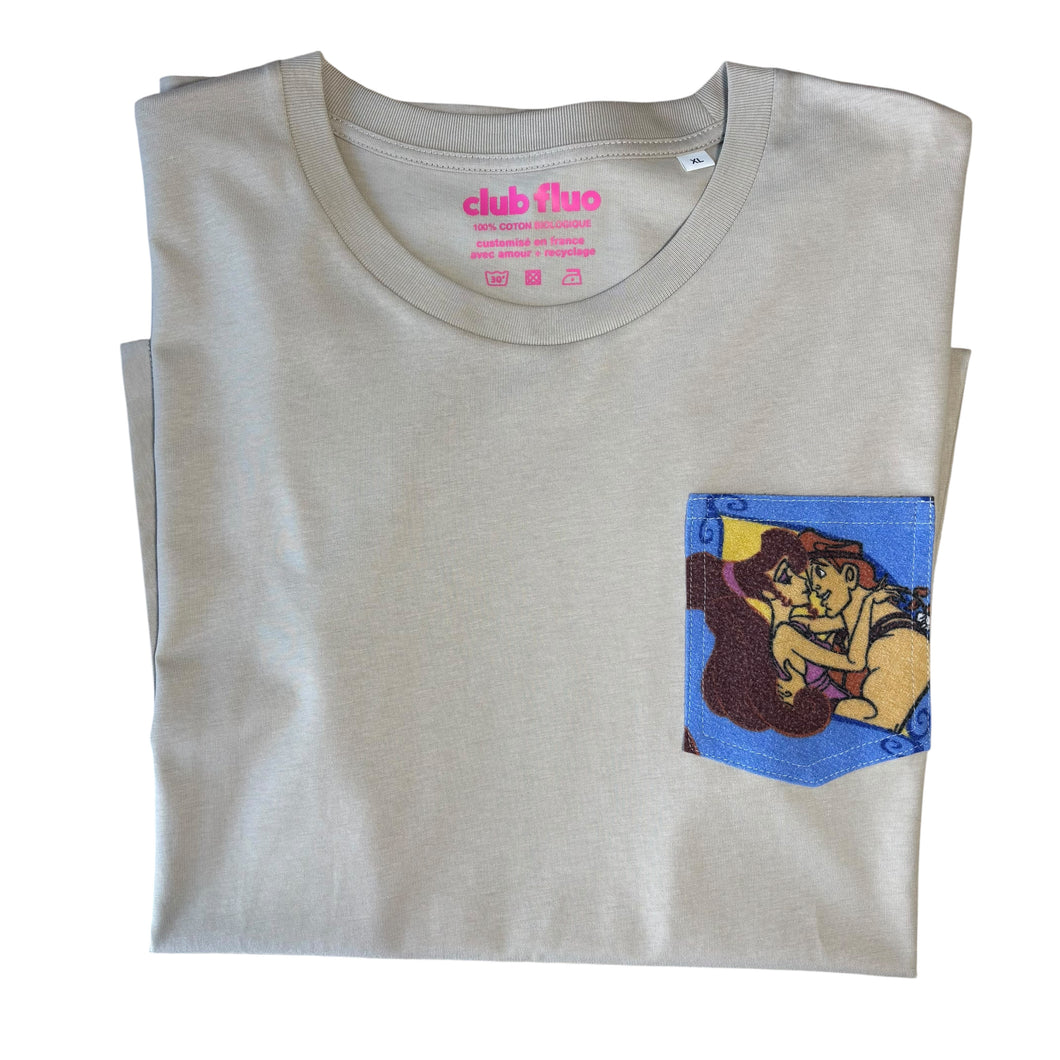 T-Shirt Poche - Hercule / Beige / Taille XL / Coton Bio