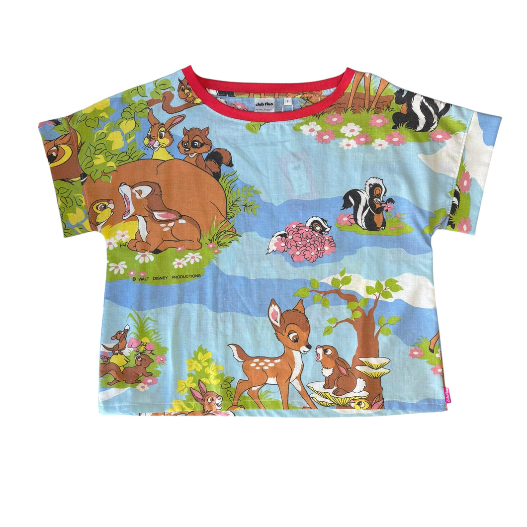 Boxy Top Upcyclé / Bambi / Taille S