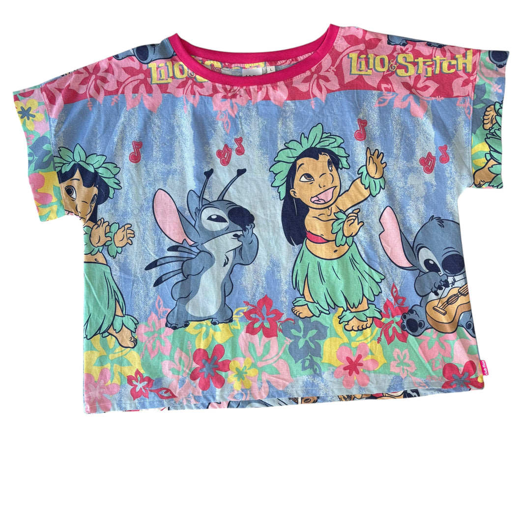 Boxy Top Upcyclé / Lilo & Stitch / Taille L
