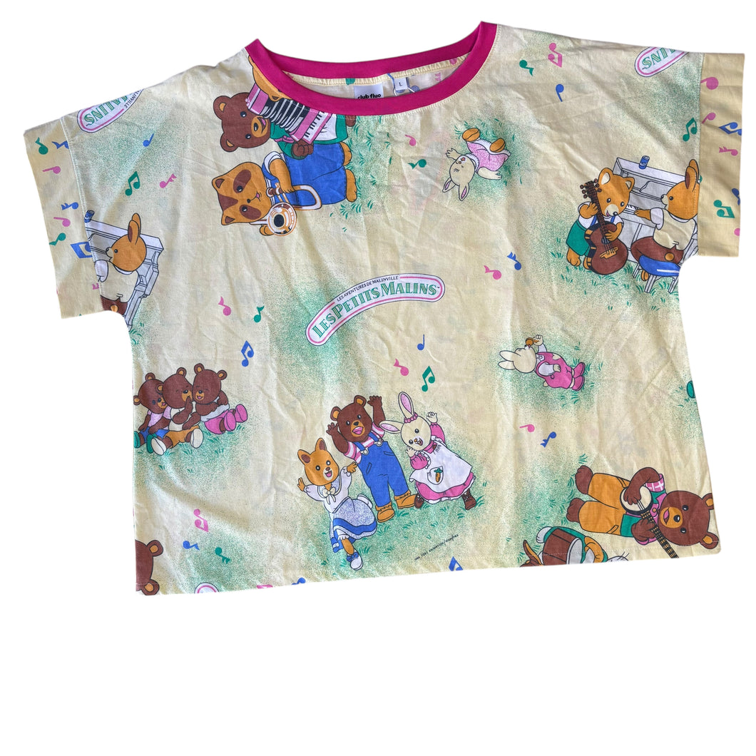 Boxy Top Upcyclé / Les Petits Malins / Taille L