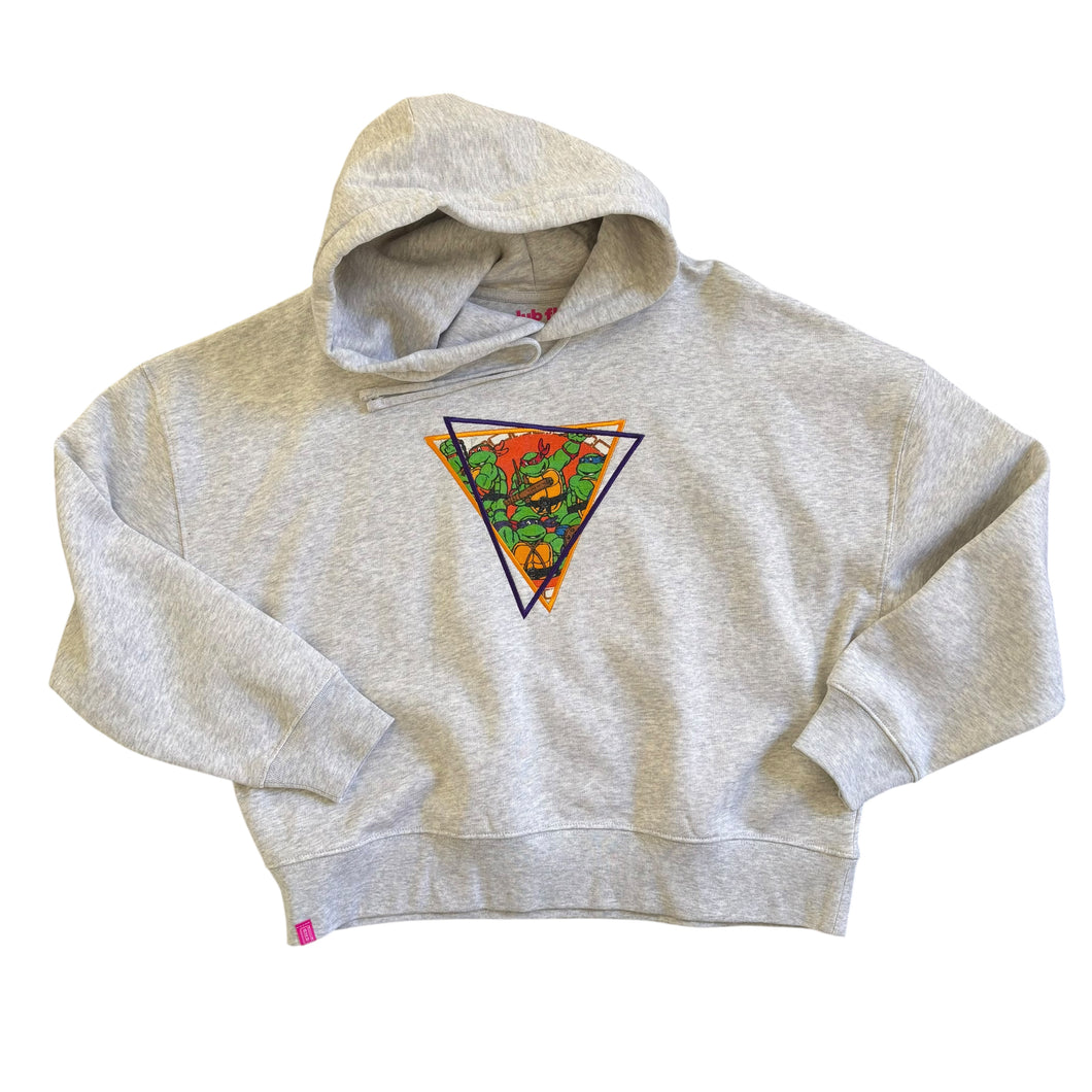 Hoodie Retrowave Femme - TMNT / Gris Chiné / Taille S