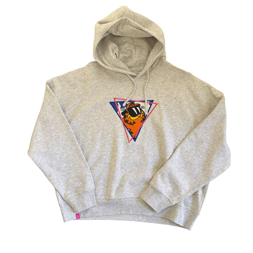 Hoodie Retrowave Femme - Garfield / Gris Chiné / Taille L