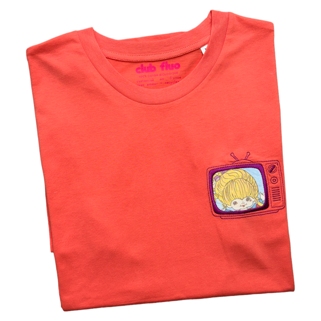 T-Shirt TV - Rainbow Brite / Orange - Coton Bio / Taille M