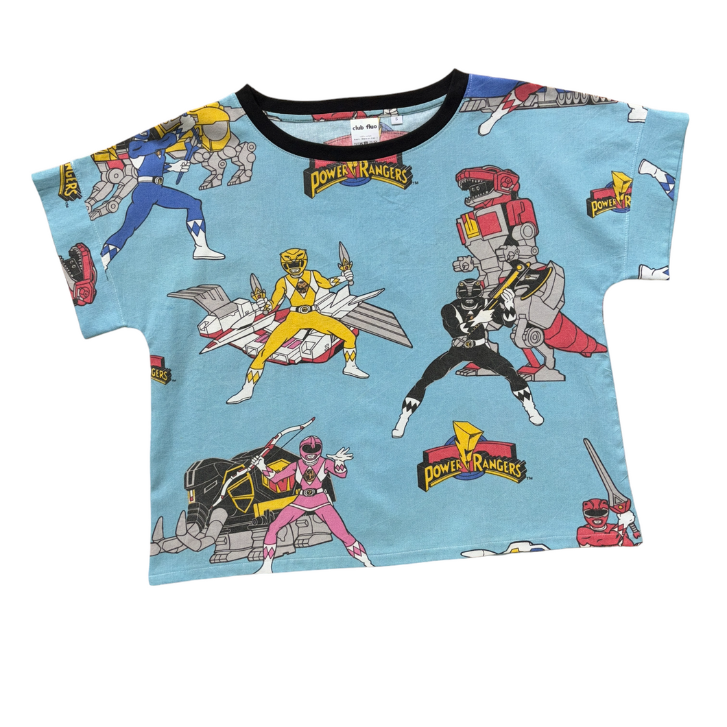 Boxy Top Upcyclé / Power Rangers / Taille S