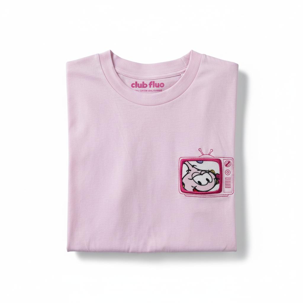T-Shirt TV - Snorkys / Rose - Coton Bio / Taille S