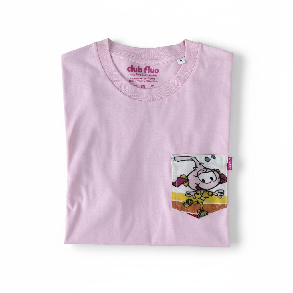 T-Shirt Poche - Snorkys / Rose / Taille M / Coton Bio