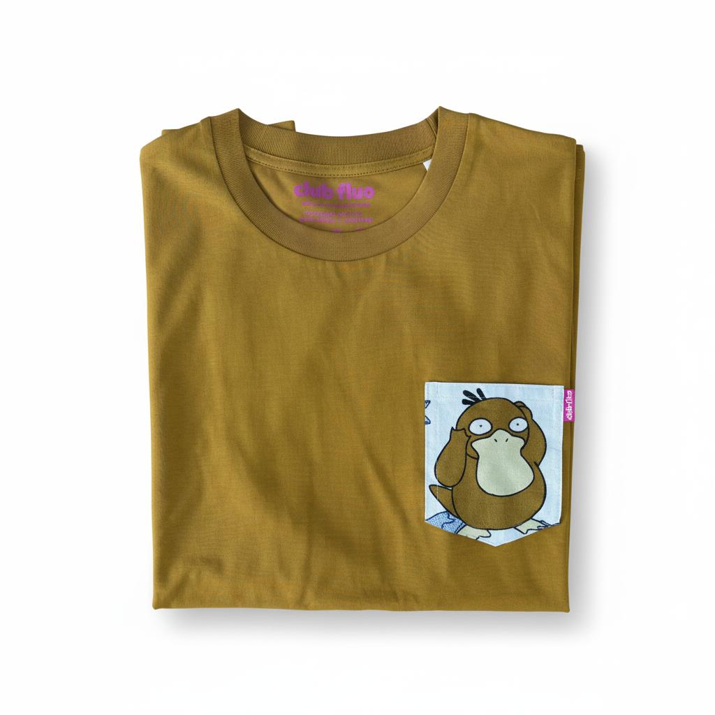 T-Shirt Poche - Psykokwak / Ochre / Taille M / Coton Bio