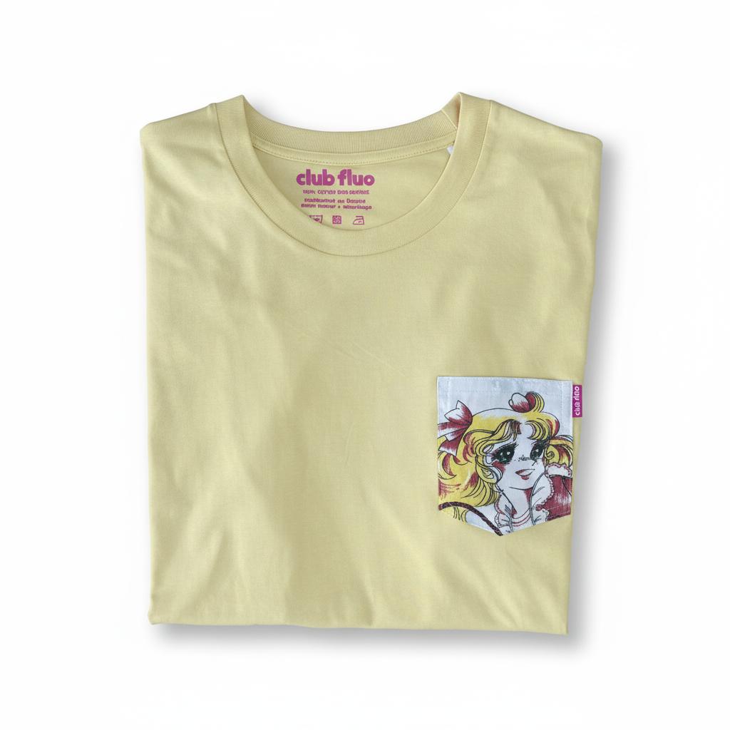 T-Shirt Poche - Candy / Jaune / Taille L / Coton Bio