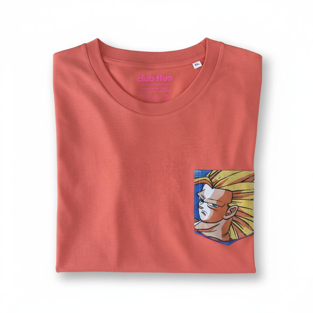 T-Shirt Poche - DBZ / Orange / Taille XXL / Coton Bio