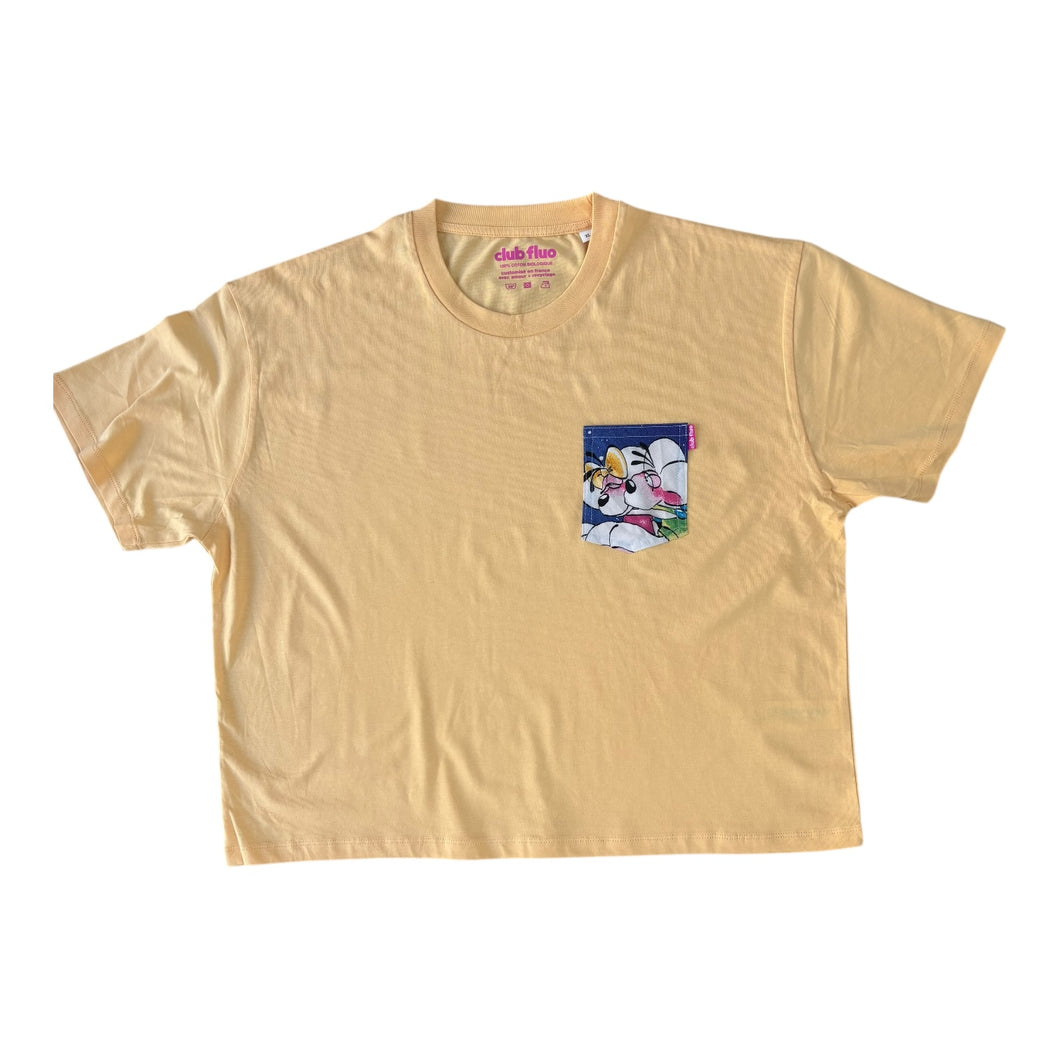 T-Shirt Poche Femme - Diddl / Peche - Coton Bio / Taille XL
