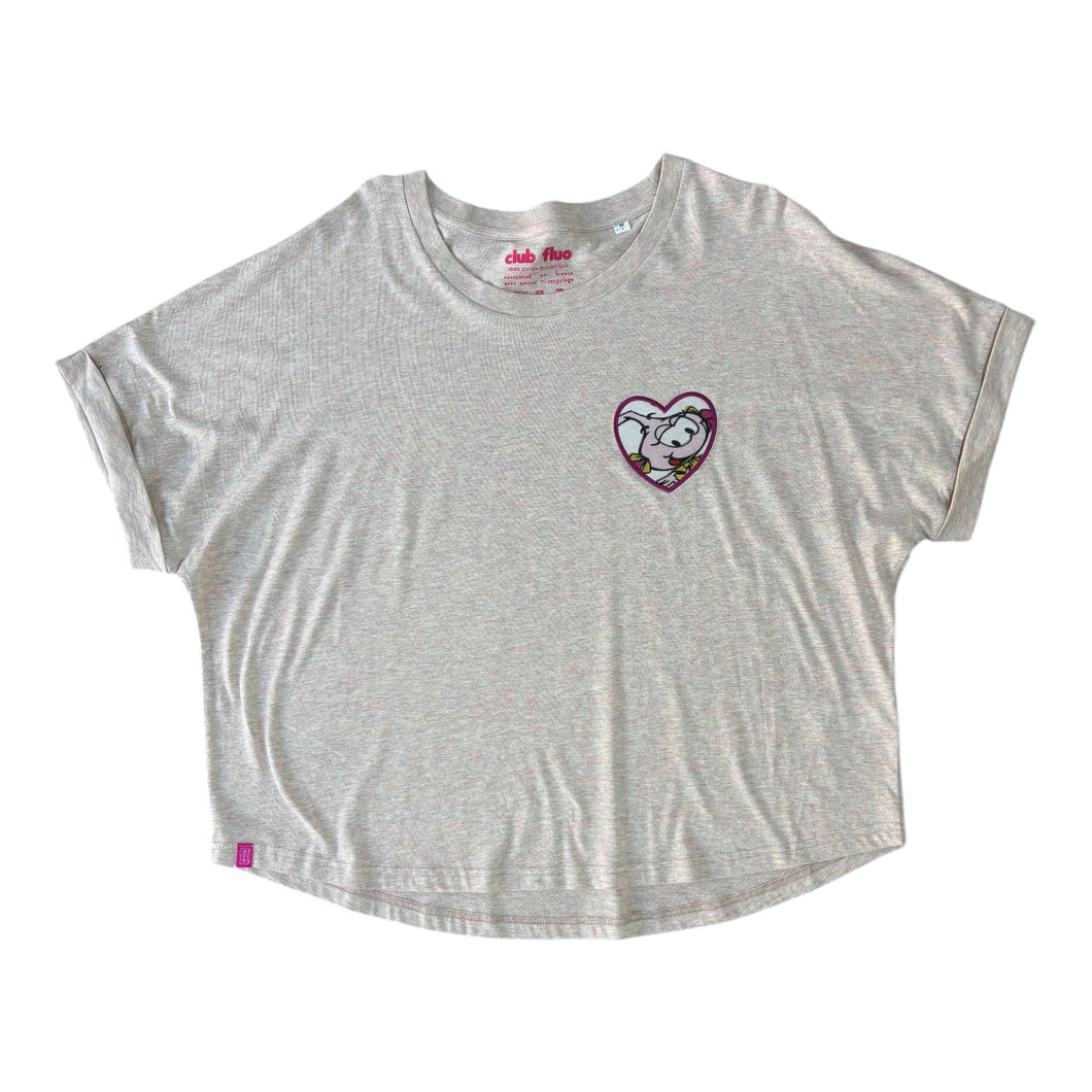 T-Shirt Coeur Femme - Snorkys / Rainbow - Coton Bio / Taille M