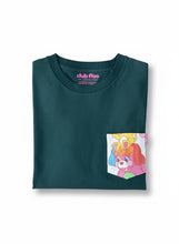 Charger l&#39;image dans la galerie, T-Shirt Poche Manches Longues - Popples / Vert / Taille S / Coton Bio
