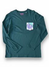 Charger l&#39;image dans la galerie, T-Shirt Poche Manches Longues - Bisounours / Vert / Taille L / Coton Bio
