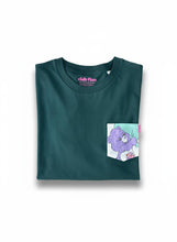 Charger l&#39;image dans la galerie, T-Shirt Poche Manches Longues - Bisounours / Vert / Taille L / Coton Bio
