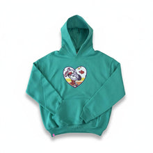 Charger l&#39;image dans la galerie, Hoodie Coeur - Snorkys / Vert / Taille S
