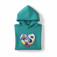 Charger l&#39;image dans la galerie, Hoodie Coeur - Snorkys / Vert / Taille S
