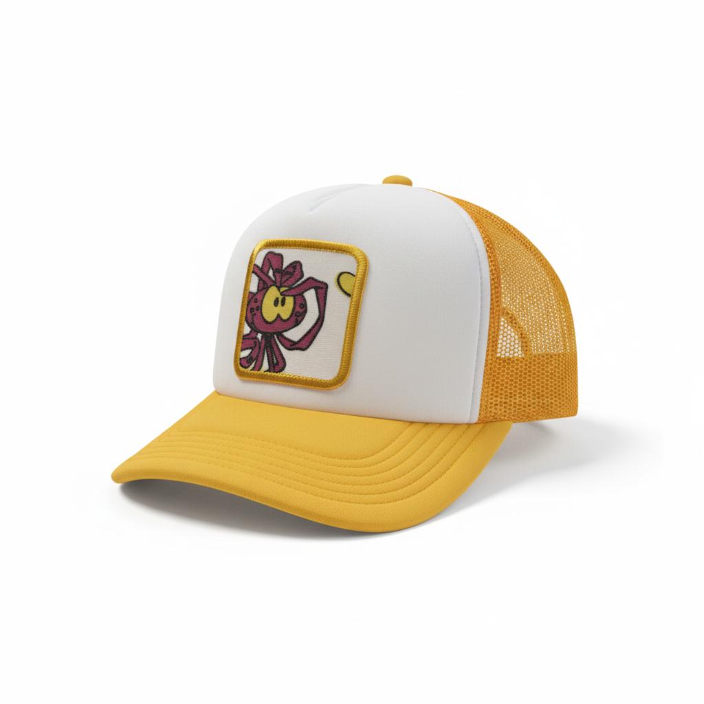 Casquette Trucker / Custo Upcyclée Snorkys / Jaune