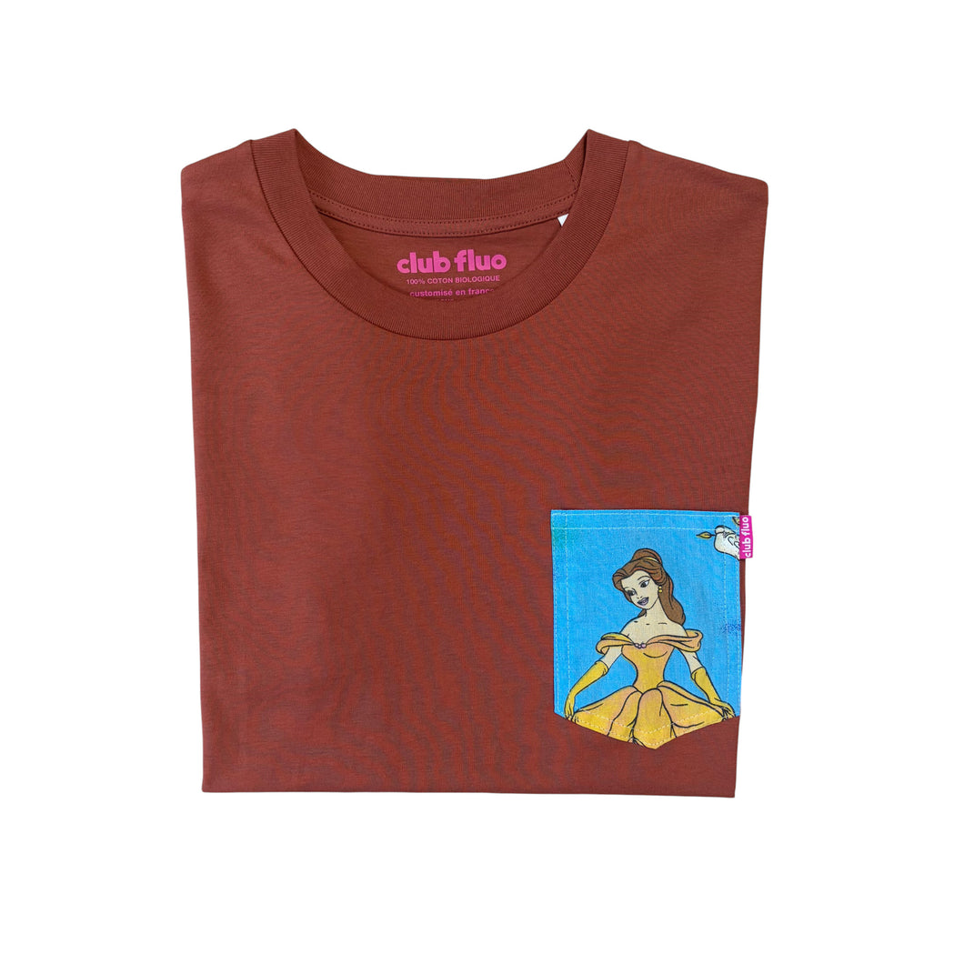 T-Shirt Poche - Belle / Marron / Taille S / Coton Bio