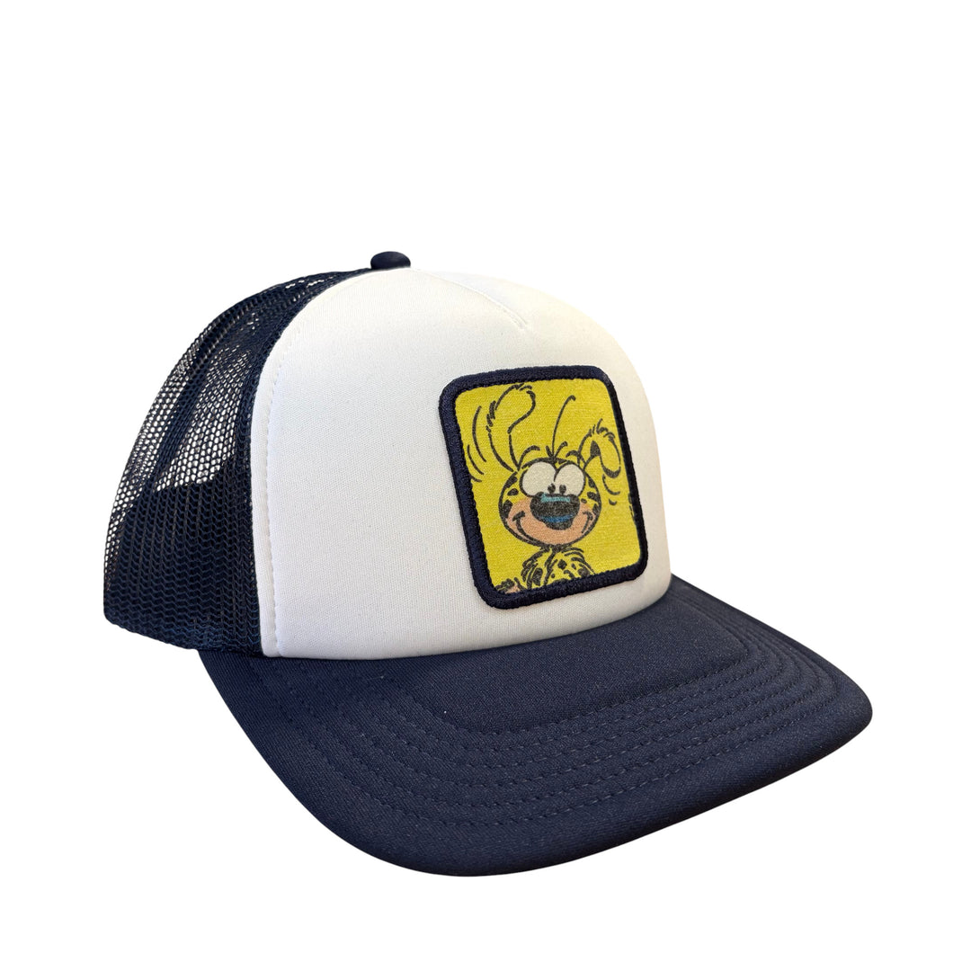 Casquette Trucker / Custo Upcyclée Marsupilami / Bleu Marine
